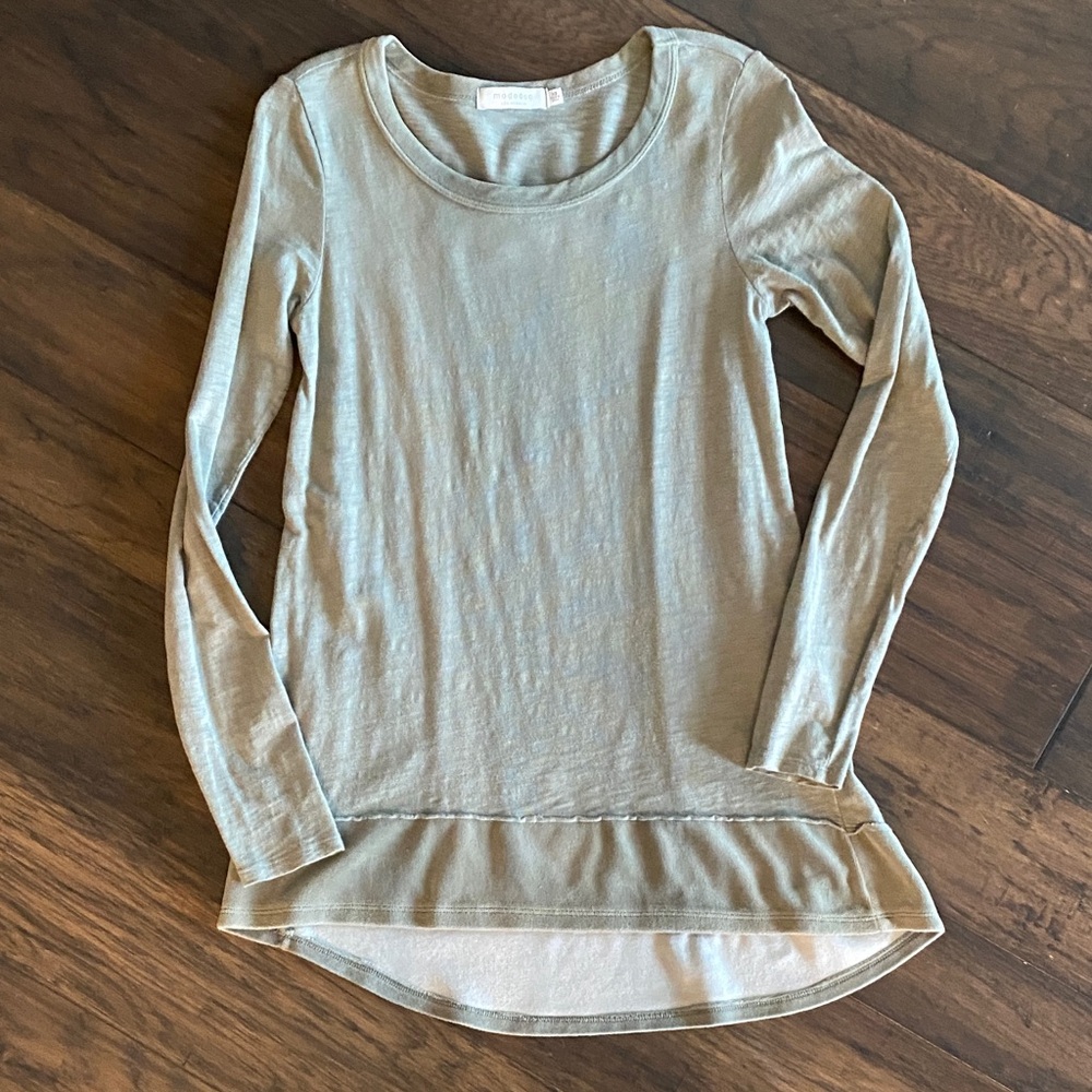 Long Sleeve Green Tunic Top